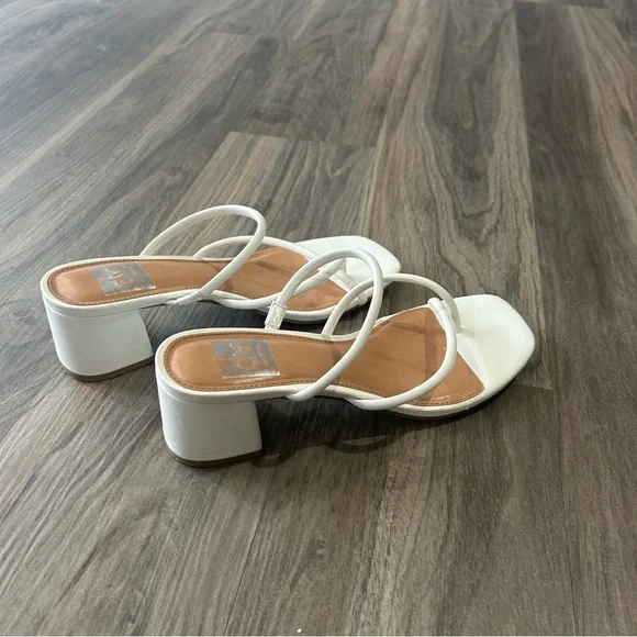 White Dolce Vita 2 inch block heels - Picture 3 of 6